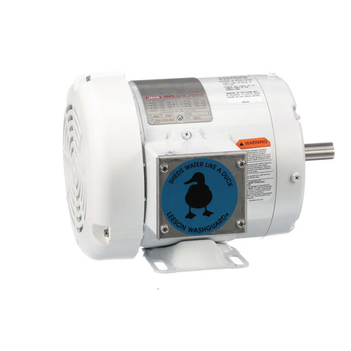 112428.00 Leeson |  3/4 hp 1800 RPM 56 Frame 208-230/460 Volts Wash Down Duty