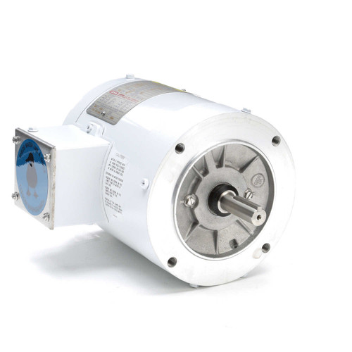 113473.00 Leeson |  1/2 hp 1800 RPM 56C Frame TENV (no base) C-Face 208-230/460V Wash Down Duty