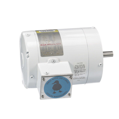 113019.00 Leeson |  3/4 hp 1800 RPM 56C Frame TENV (no base) C-Face 208-230/460V Wash Down Duty