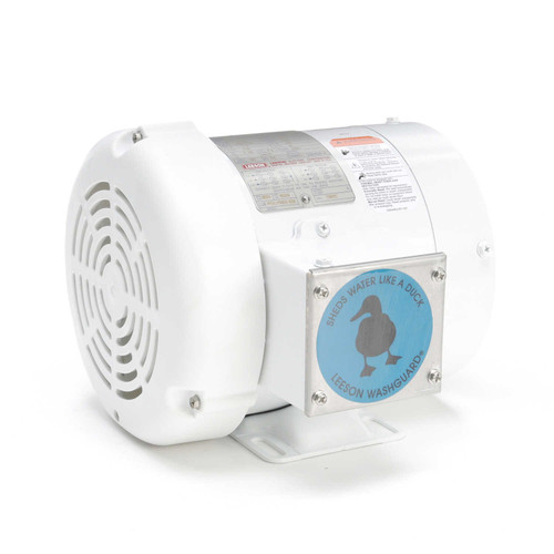 112547.00 Leeson |  1/3 hp 1800 RPM 56C Frame TEFC 208-230/460V Wash Down Duty