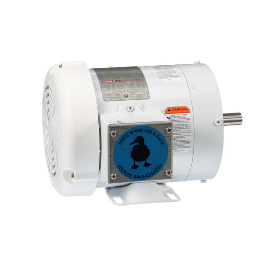 112430.00 Leeson |  3/4 hp 1800 RPM 56C Frame TEFC 208-230/460V Wash Down Duty