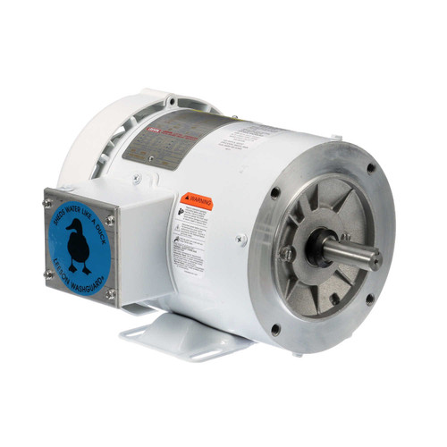 112430.00 Leeson |  3/4 hp 1800 RPM 56C Frame TEFC 208-230/460V Wash Down Duty