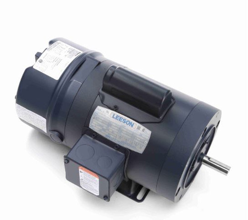 114165.00 Leeson |  1/3 hp 1725 RPM 56C Frame TENV C-Face (Rigid Base) Brake Motor 115/208-230V