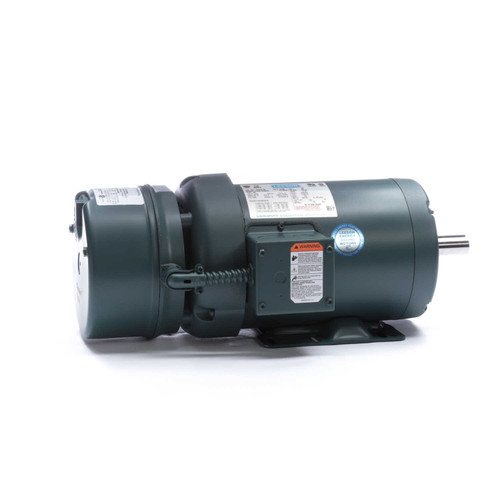 122245.00 Leeson |  1 hp 1200 RPM 145T Frame TEFC (Rigid Base) Brake Motor 230/460V
