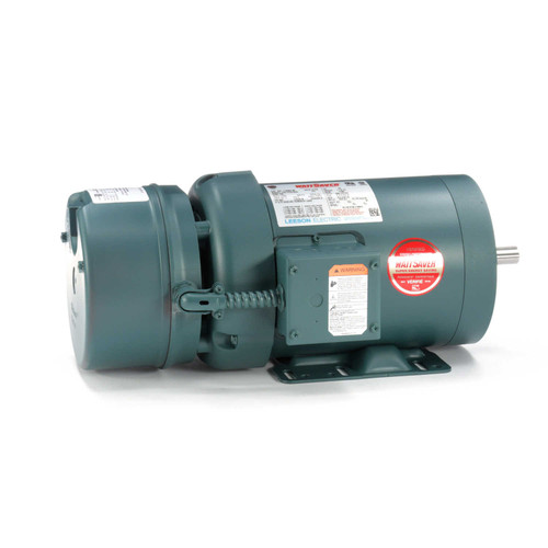 119563.00 Leeson |  1 hp 1800 RPM 56C Frame TEFC C-Face (Rigid Base) Brake Motor 208-230/460V