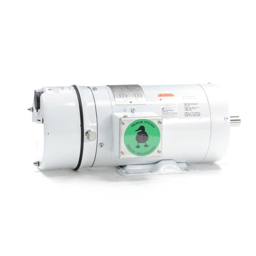 122193.00 Leeson |  1 hp 1800 RPM 143TC TENV Washdown Duty Brake Motor w/Base 208-230/460V