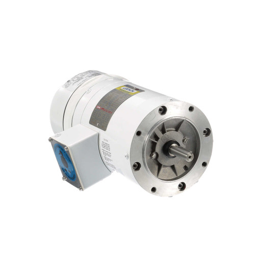 116463.00 Leeson |  1/2 hp 1800 RPM 56C TENV Washdown Duty Brake Motor no Base 208-230/460V