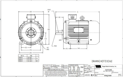 Marathon R324B 5.5 HP 4 KW 3600 RPM 112M Frame 230/460V Metric Motor