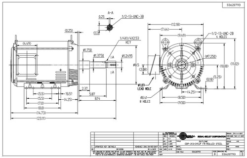 GT2418A Marathon 10 hp 3450 RPM 213JP Frame ODP 230/460V Marathon Close Couple Motor
