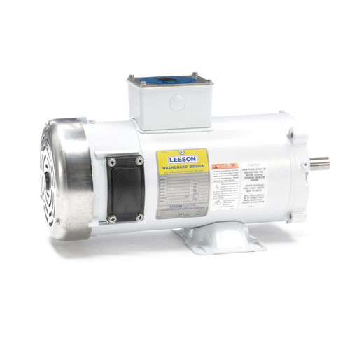 108230.00 Leeson |  1 hp 1800 RPM 56C TEFC Frame 90 volts DC Wash Down Duty