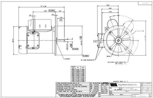 101159.00 Leeson |  1/3 hp 1725 RPM 48YZ 115/230V  Feed Auger Drive Motor