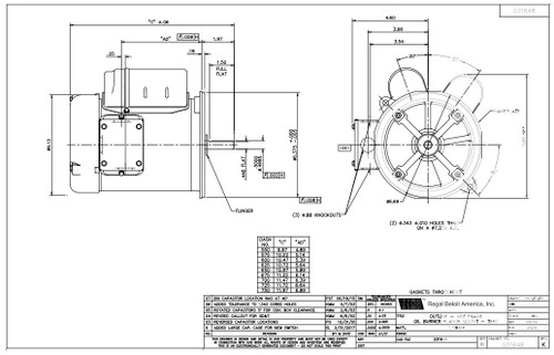 101120.00 Leeson |  1/2 hp 1725 RPM 48YZ 115/208-230V  Feed Auger Drive Motor