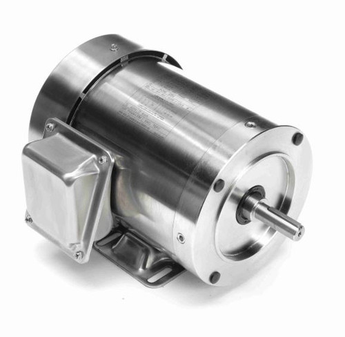 191209.00 Leeson |  1 hp 3600 RPM 56HC Frame TEFC 208-230/460 Volts Stainless Steel