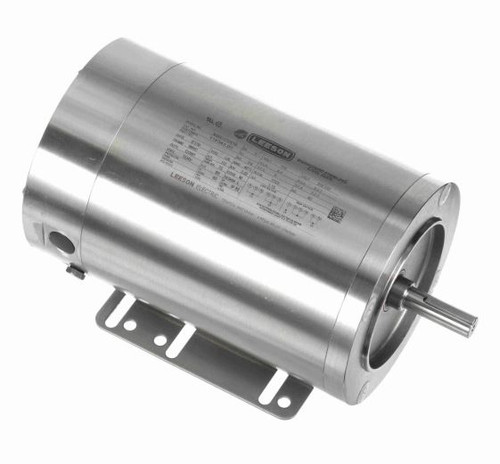 116343.00 Leeson |  1/3 hp 1800 RPM 56HC 115/208-230V TENV Stainless Steel w/Base