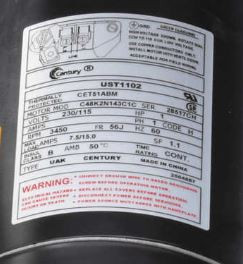 Century UST1102 Pool Pump Motor – Replacement Swimming Pool Pump Motor