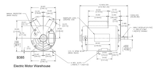 Century B385 Air Compressor Motor