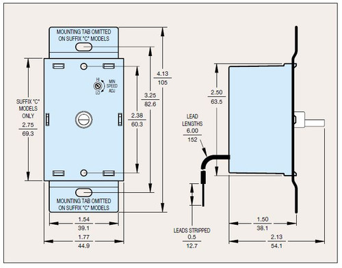 KBWC-25 | KB Electronics Solid State Variable Speed AC Electric Motor Control 5.0 Max amps 230V