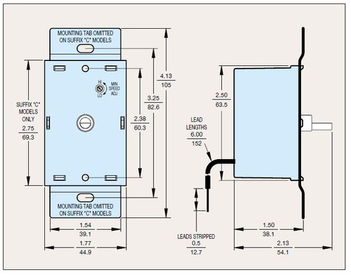 KBWC-16L | KB Electronics Solid State Variable Speed AC Electric Motor Control 6.0 Max amps 115V