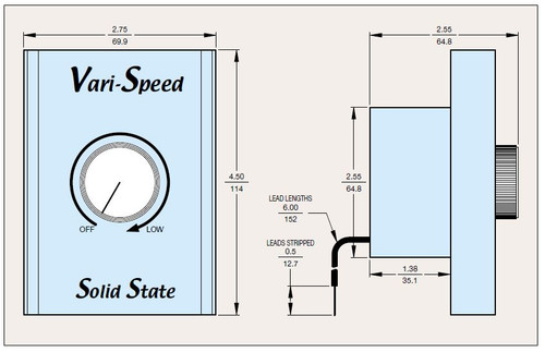 KBWC-28 | KB Electronics Solid State Variable Speed AC Electric Motor Control 8.0 Max amps 230V