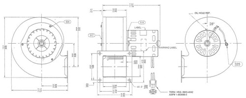 Whitfield Pellet Stove Blower 12126109, 12146109