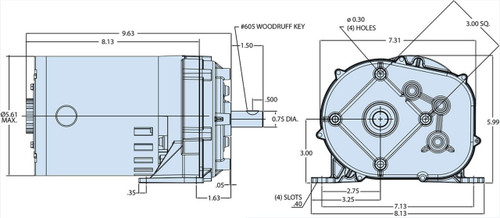 1LPP7, 5K933 Dayton Direct Interchange 1/4 hp 6 RPM 115V Bison AC Parallel Shaft Gear Motor Model 014Q307-0286