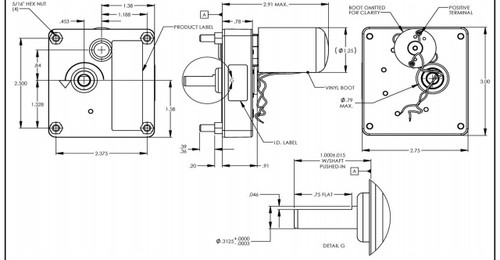 Dayton Model 52JE48 DC Gear Motor 3.4 RPM 1/425 hp 12VDC