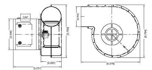 1TDN6, 4C441 Dayton Direct OEM Interchange Replacement Blower