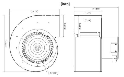Dayton 1TDU2 Direct Replacement Blower Assembly –  PTDU2