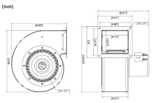 1TDR4,  4C869 Dayton Direct OEM Interchange Replacement Blower