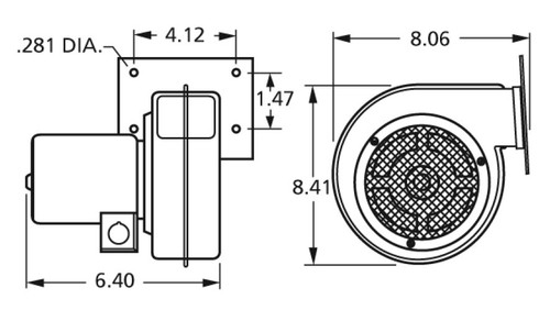 Fasco 50755-D230 Centrifugal Blower 220 Volts Fasco