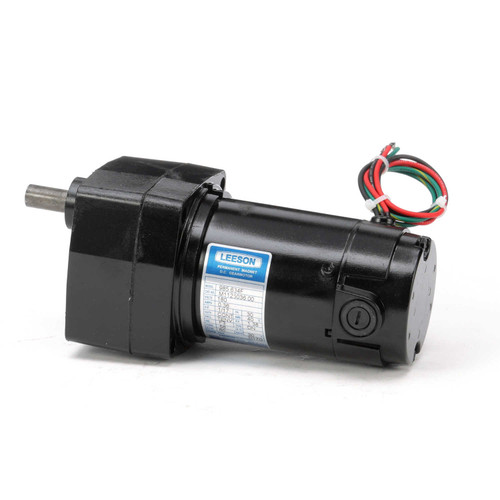 M1125036.00 Leeson |   Parallel Shaft 1/17 hp, 60 RPM 180 Volts DC TENV Electric Gear Motor