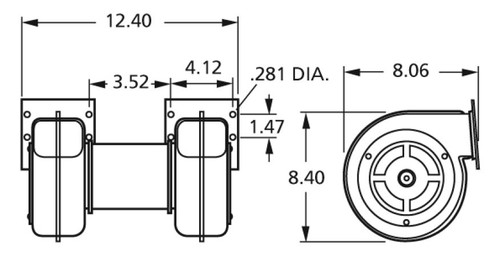 Fasco 50756-D230 Centrifugal Blower 230 Volts