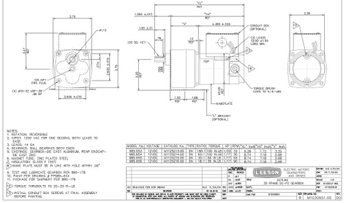 M1125214.00 Leeson |   Parallel Shaft 1/21 hp, 30 RPM 12VDC Electric Gear Motor