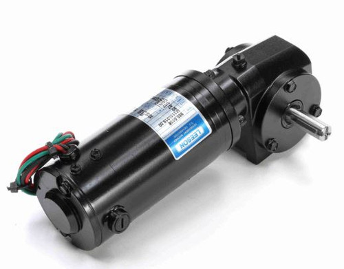 M1115019.00 Leeson |   Right Angle 1/17 hp, 62 RPM 90 Volts DC TENV Electric Gear Motor