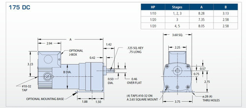 Bison 011-175-1369 Gear Motor 1/20 hp 1.3 RPM 90/130VDC