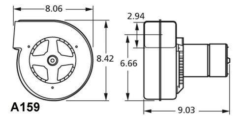 Fasco A159 Fedders (11-7095, AK4K84BX, 7073-0565) Blower 230 Volts