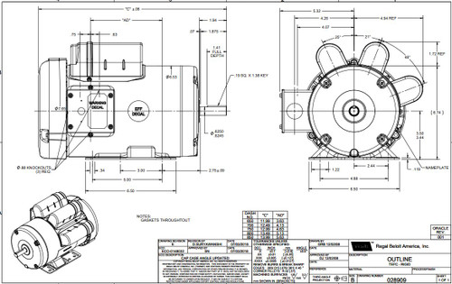 110424.00 Leeson |  1.5 hp 1425 RPM 56H Frame TEFC Rigid Base 110/220V 50hz.