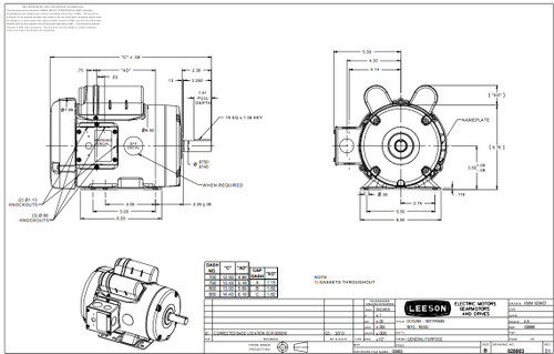 121070.00 Leeson |  3 hp 2850 RPM 145T Frame TEFC Rigid Base 220V 50hz.