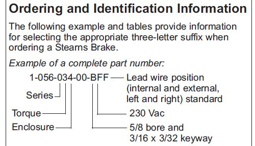 105601200BQF Stearns Brake Assembly