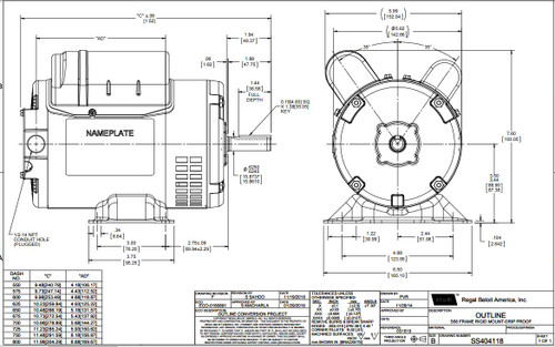 E100006.00 Leeson |  1/3 hp 1725 RPM 56 Frame 115/208-230 Volts Open Drip