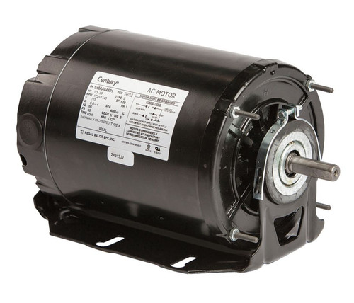 Model 925AL Century 1/3 hp 1725 RPM 2-SPD 48 Frame 115V Belt Drive Blower Motor Ball Brg Century # 925AL