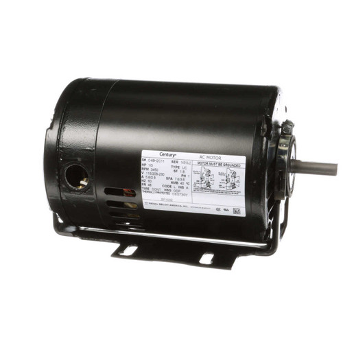 BF1032 Century 1/3 hp 3450 RPM 48 Frame 115/230V Belt Drive Cap Start Blower Motor Century # BF1032