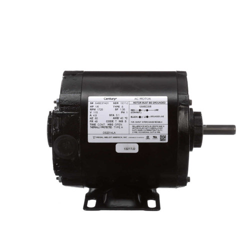 OS2014LA Century 1/6 hp 1725 RPM 48 Frame 115V Split Phase Rigid Base Motor Century # OS2014LA