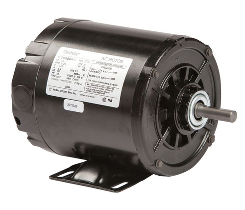 Model 889A Century 1/3 hp 1725 RPM 48 Frame 115V Split Phase Rigid Base Motor Century # 889A