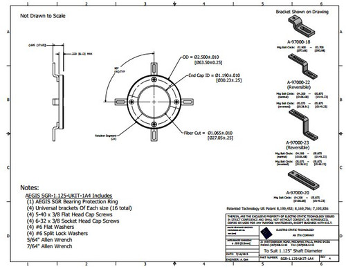 AEGIS Bearing Protection Split Ring 1-1/8" Diameter SGR-1.125-UKIT-1A4