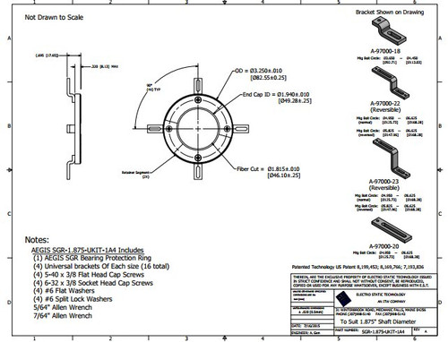 AAEGIS Bearing Protection Split Ring 1-7/8" Diameter SGR-1.875-UKIT-1A4