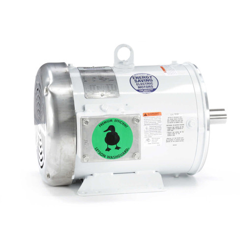 132199.00 Leeson |  3 hp 3600 RPM 182TC Frame TEFC 230/460 Volts Wash Down Duty