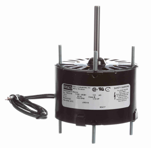 Fasco D120 Motor | 1/70 hp 1500 RPM CW 3.3" Diameter 115 Volts