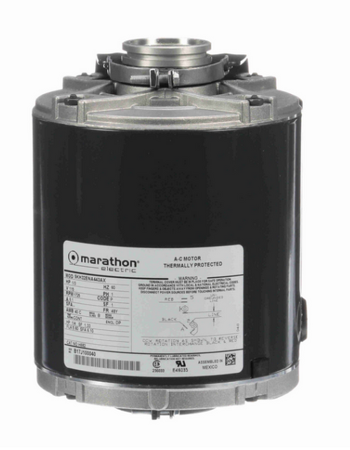 H682 Marathon 1/3 hp Carbonator Pump Motor 1800 RPM 115V, 48Y ODP Frame (resilient base)