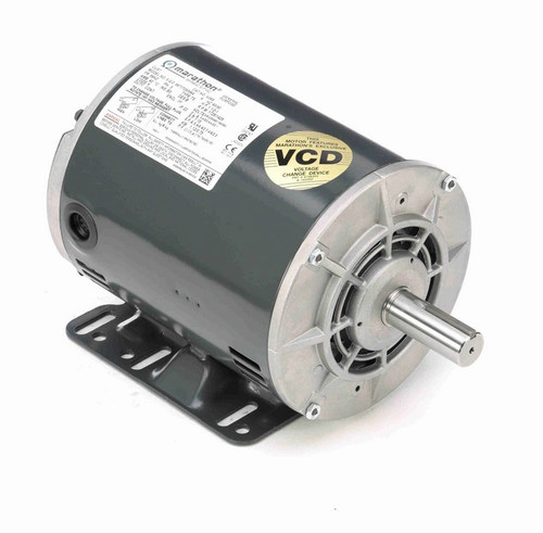 K068 Marathon 1 1/2 hp 1800 RPM 208-230/460V 3-Phase 56H Frame ODP (rigid base) Motor